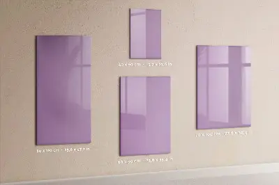 Magnetic glass dry erase board in lilac