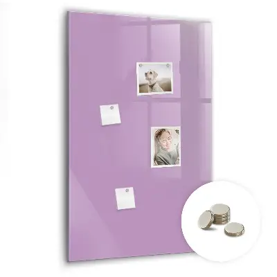 Magnetic glass dry erase board in lilac