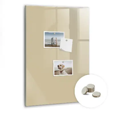 Magnetic glass dry erase board in beige