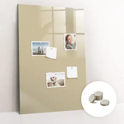 Magnetic glass dry erase board in beige