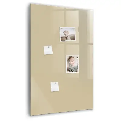 Magnetic glass dry erase board in beige