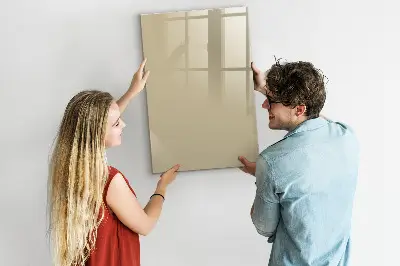 Magnetic glass dry erase board in beige