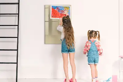 Magnetic glass dry erase board in beige