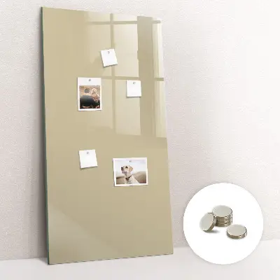 Magnetic glass dry erase board in beige