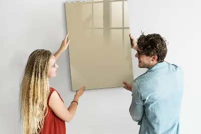 Magnetic glass dry erase board in beige