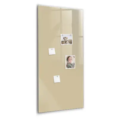 Magnetic glass dry erase board in beige