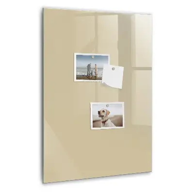 Magnetic glass dry erase board in beige