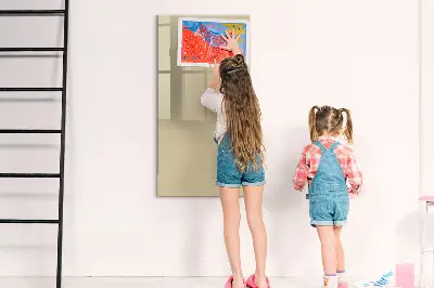 Magnetic glass dry erase board in beige