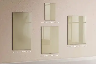 Magnetic glass dry erase board in beige