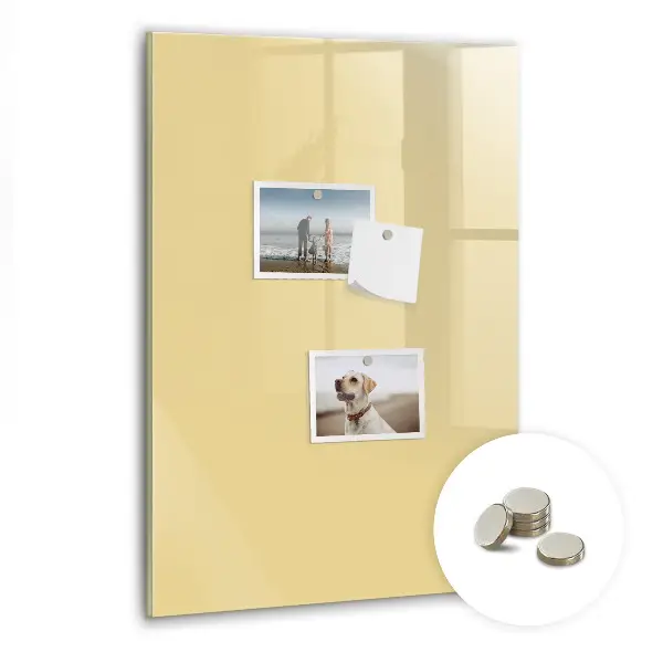 Cream colored magnetic board