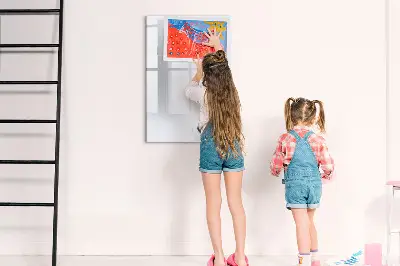 Magnetic wall board in dark white