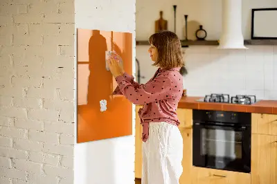 Magnetic glass dry erase board Orange color