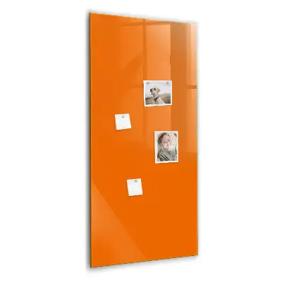 Magnetic glass dry erase board Orange color
