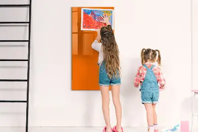 Magnetic glass dry erase board Orange color