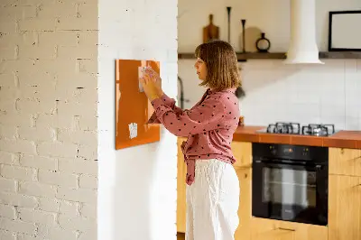 Magnetic glass dry erase board Orange color