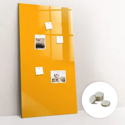 Magnetic glass dry erase board Golden yellow color