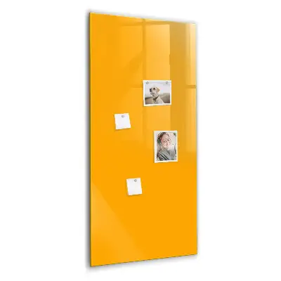 Magnetic glass dry erase board Golden yellow color