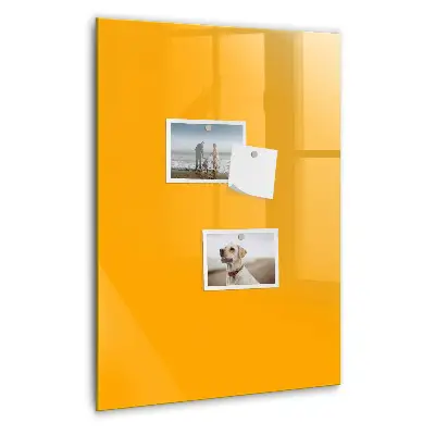 Magnetic glass dry erase board Golden yellow color
