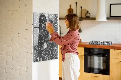 Magnetic wall board with pizza illustration