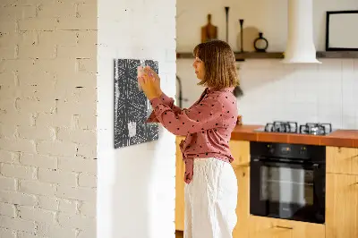 Magnetic wall board with pizza illustration