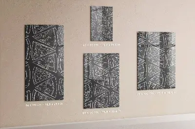 Magnetic wall board with pizza illustration
