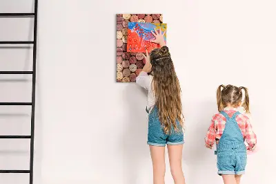 Magnetic glass dry erase board Wine corks