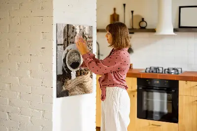 Magnetic Glass Dry Erase Board with A Cup of Coffee Print