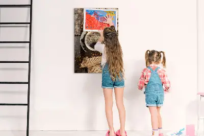 Magnetic Glass Dry Erase Board with A Cup of Coffee Print