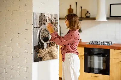 Magnetic Glass Dry Erase Board with A Cup of Coffee Print