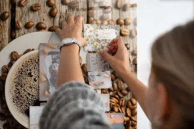Magnetic Glass Dry Erase Board with A Cup of Coffee Print