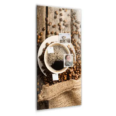 Magnetic Glass Dry Erase Board with A Cup of Coffee Print