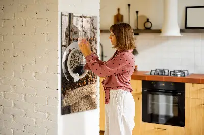 Magnetic Glass Dry Erase Board with A Cup of Coffee Print