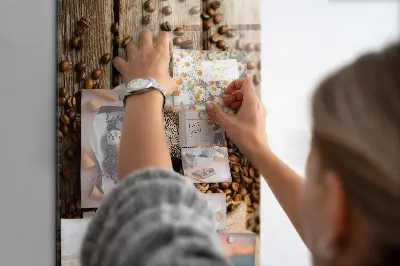 Magnetic Glass Dry Erase Board with A Cup of Coffee Print