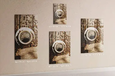 Magnetic Glass Dry Erase Board with A Cup of Coffee Print