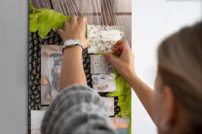 Magnetic glass dry erase board with sunflower seeds design