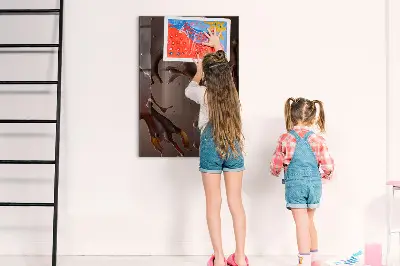 Magnetic wall board in chocolate milk
