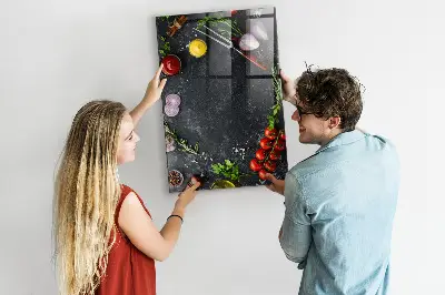 Magnetic Pizza Ingredients Wall Board