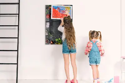 Magnetic Pizza Ingredients Wall Board