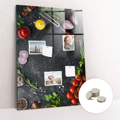 Magnetic Pizza Ingredients Wall Board