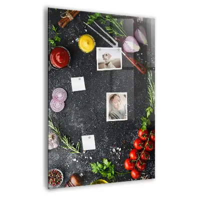Magnetic Pizza Ingredients Wall Board