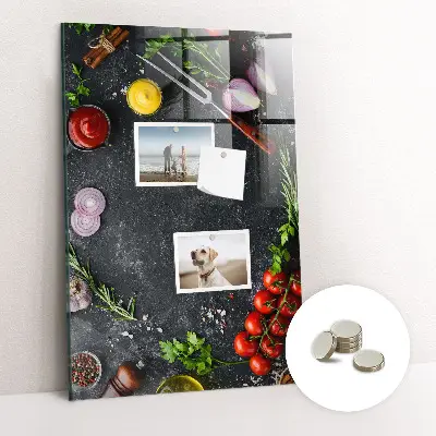 Magnetic Pizza Ingredients Wall Board