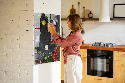 Magnetic Pizza Ingredients Wall Board