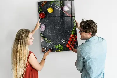 Magnetic Pizza Ingredients Wall Board