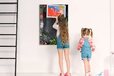 Magnetic Pizza Ingredients Wall Board