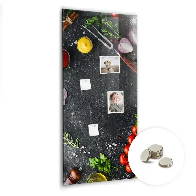 Magnetic Pizza Ingredients Wall Board