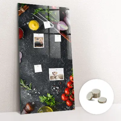 Magnetic Pizza Ingredients Wall Board