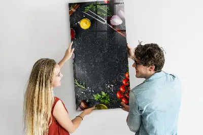 Magnetic Pizza Ingredients Wall Board