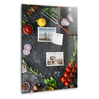 Magnetic Pizza Ingredients Wall Board