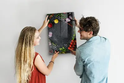 Magnetic Pizza Ingredients Wall Board