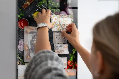 Magnetic Pizza Ingredients Wall Board